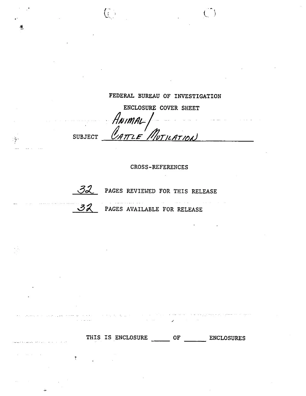FBI — Animal Mutilation Investigation, Part 1