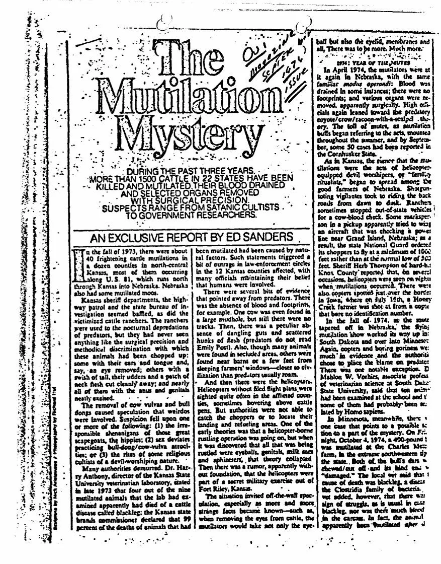 FBI — Animal Mutilation Investigation, Part 2