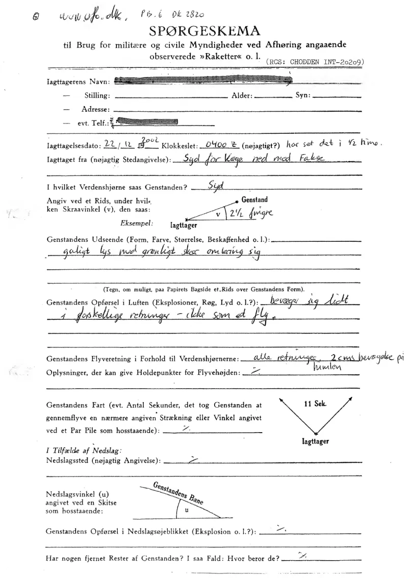 Danish military UFO files (1978–2002)
