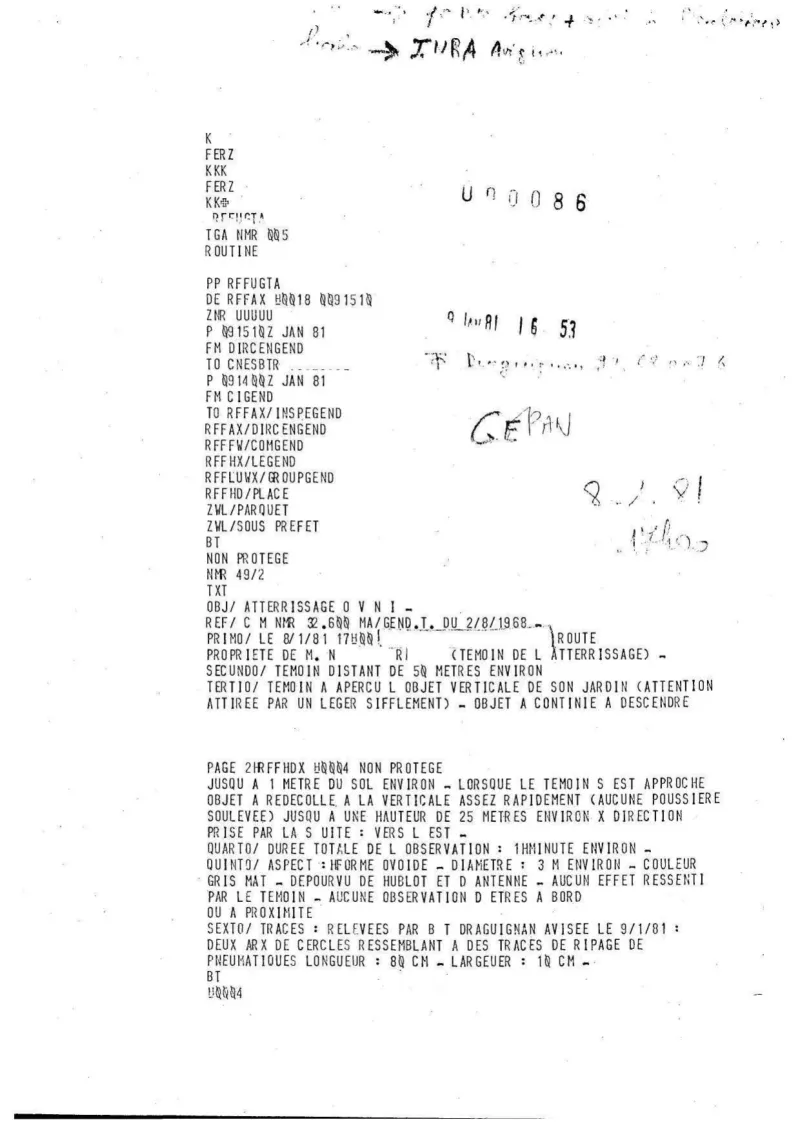 Trans-en-Provence, France — UFO sighting with landing traces
