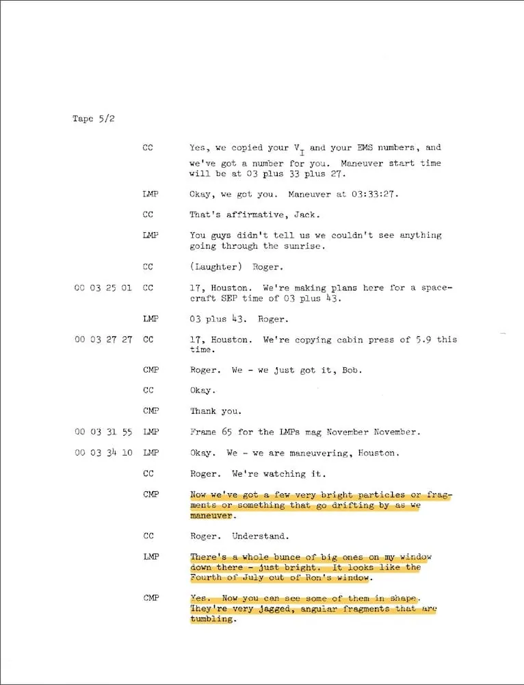 NASA-UAP-D2, Apollo 17 Transcript, 1972