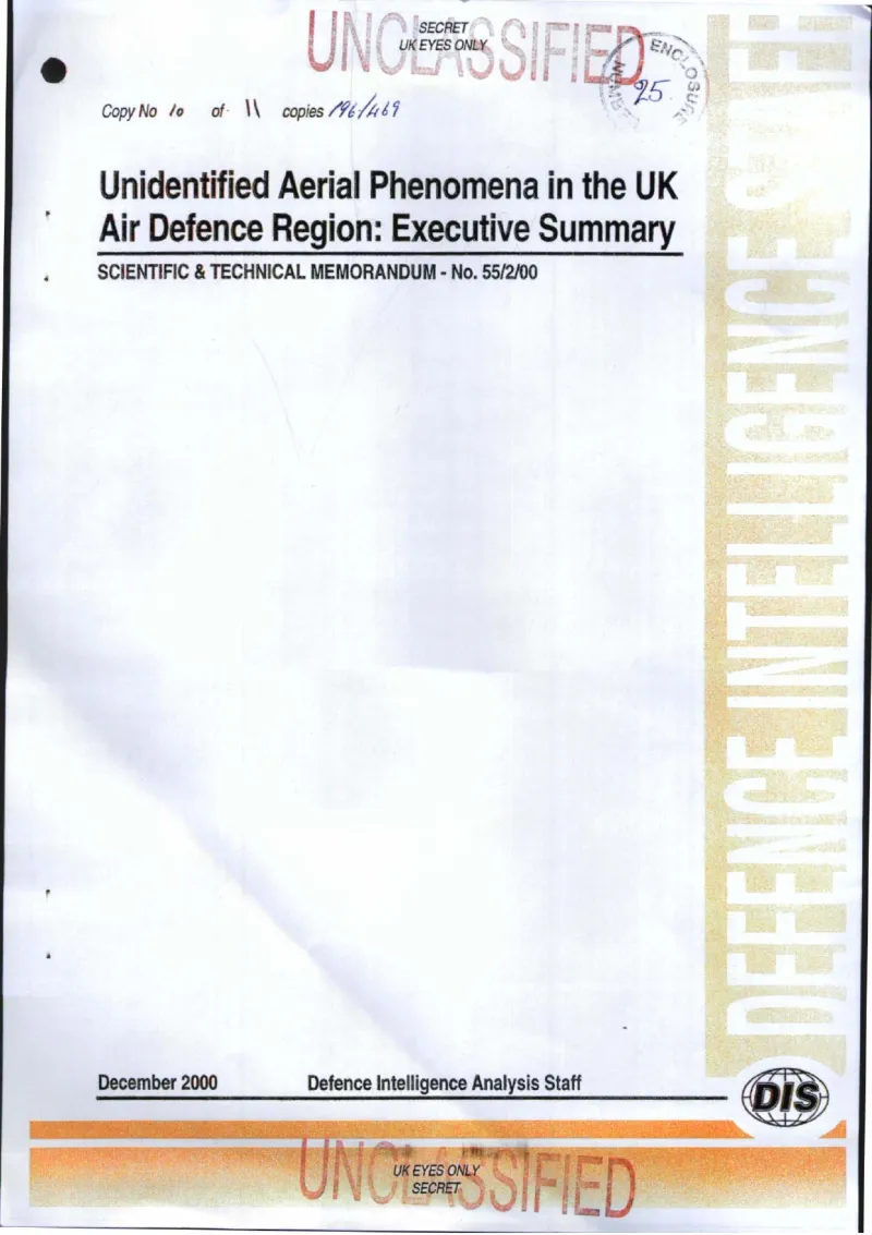 Project Condign — MoD UAP study (2000)